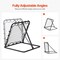 Black Portable Foldable Soccer Practice Net with Thick Iron Tube Frame and Adjustable Return Angle